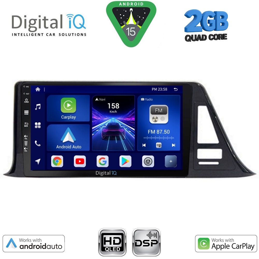 DIGITAL IQ BXC 3709_CPAA (9inc) MULTIMEDIA TABLET for TOYOTA CH-R mod. 2017-2023
