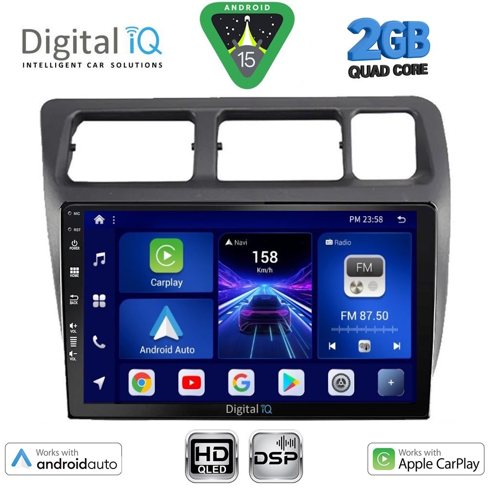 DIGITAL IQ BXC 3710_CPAA (9inc) MULTIMEDIA TABLET for TOYOTA COROLLA mod. 1992-1997