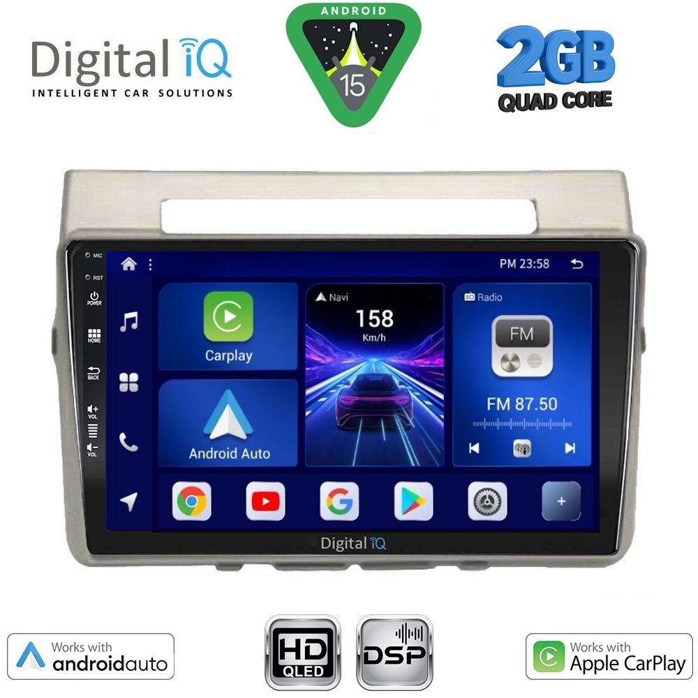 DIGITAL IQ BXC 3711B_CPAA (9inc) MULTIMEDIA TABLET for TOYOTA COROLLA VERSO mod. 2004-2009