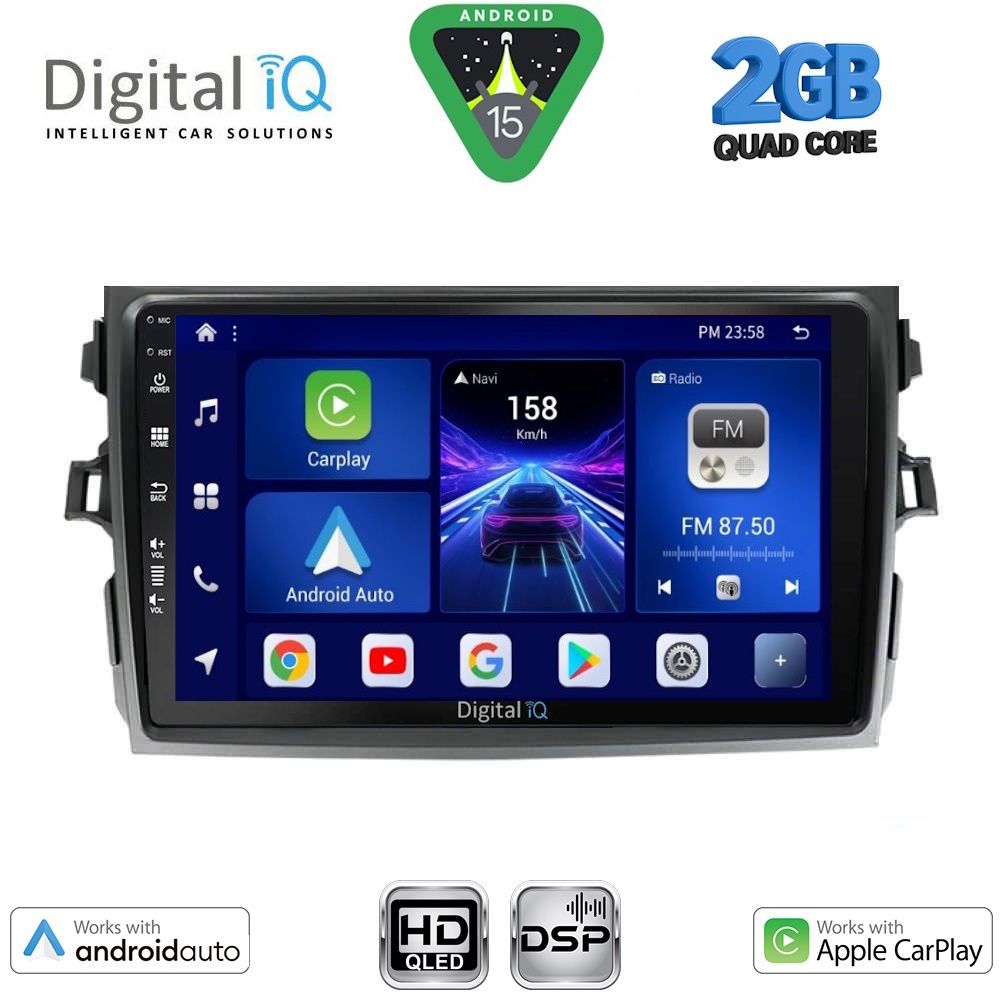 DIGITAL IQ BXC 3713_CPAA (9inc) MULTIMEDIA TABLET for TOYOTA COROLLA 4D mod. 2006-2012