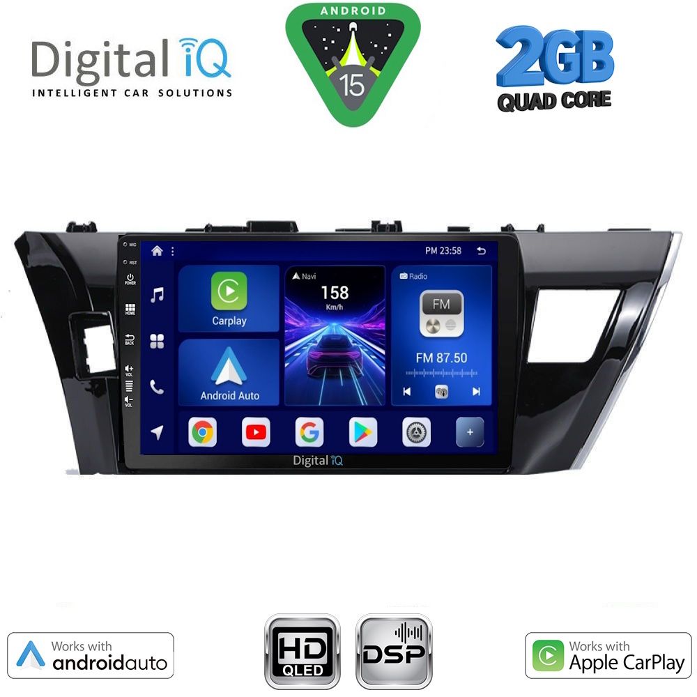 DIGITAL IQ BXC 3714_CPAA (10inc) MULTIMEDIA TABLET for TOYOTA COROLLA mod. 2013-2016