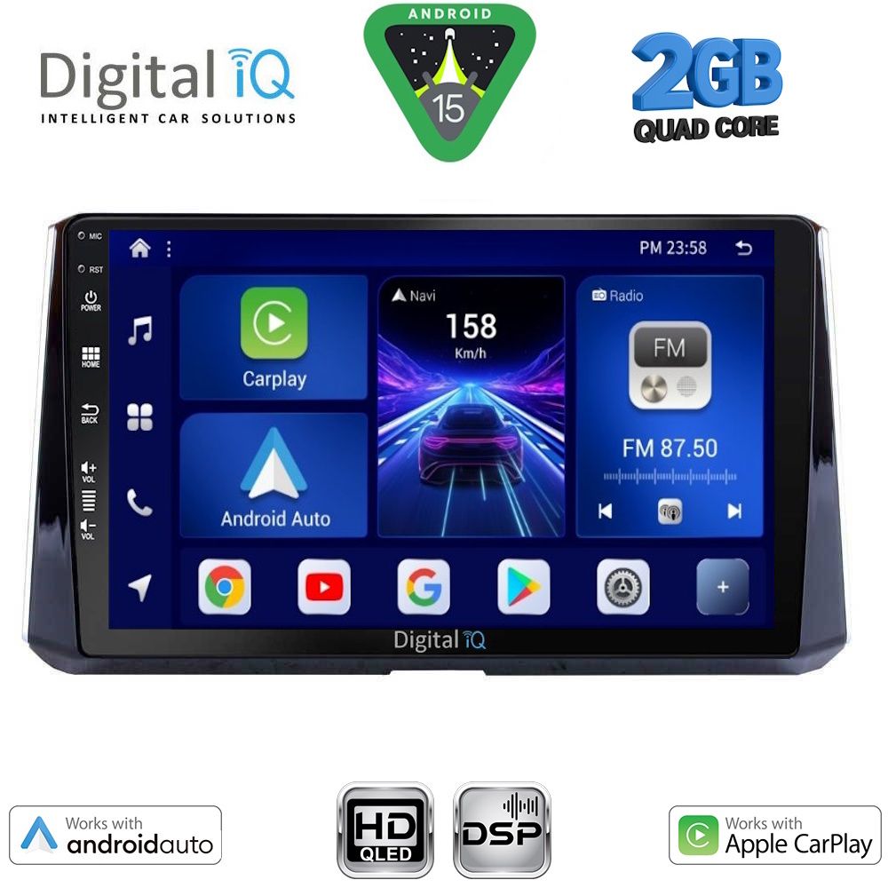 DIGITAL IQ BXC 3716_CPAA (10inc) MULTIMEDIA TABLET for TOYOTA COROLLA mod. 2019-2026