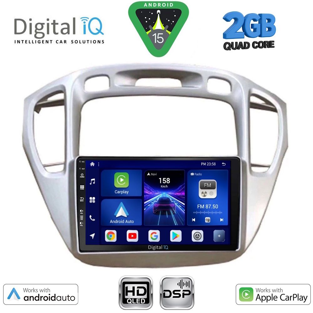 DIGITAL IQ BXC 3718_CPAA (9inc) MULTIMEDIA TABLET for TOYOTA HIGHLANDER mod. 2002-2009