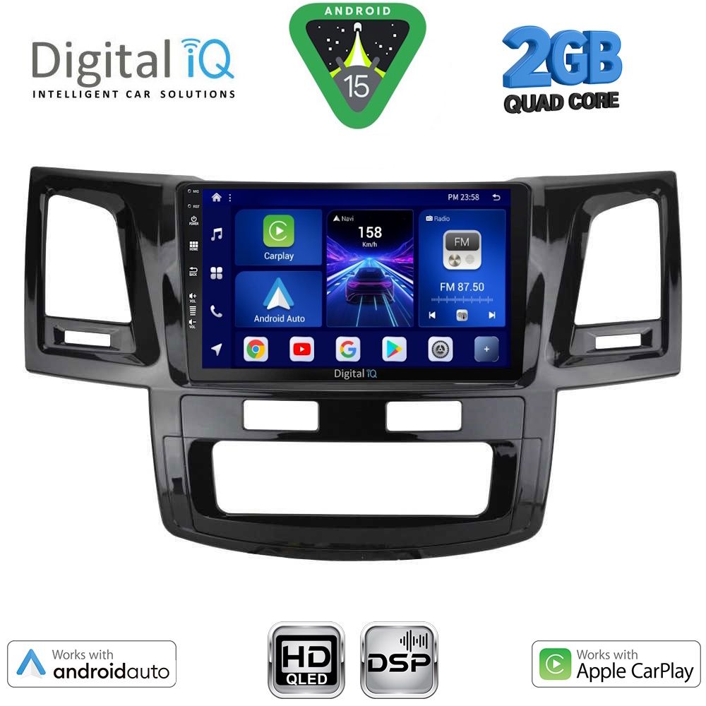 DIGITAL IQ BXC 3720_CPAA (9inc) MULTIMEDIA TABLET for TOYOTA HILUX mod. 2005-2016
