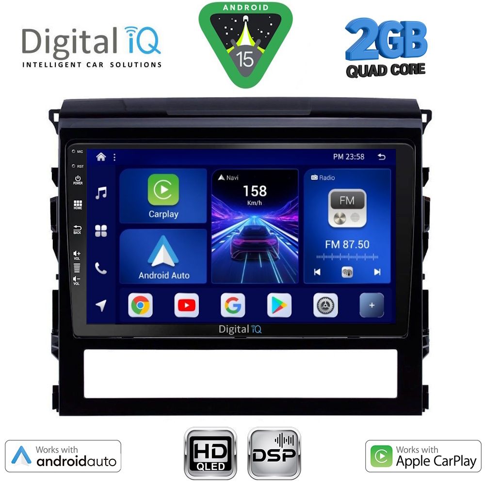DIGITAL IQ BXC 3725_CPAA (9inc) MULTIMEDIA TABLET for TOYOTA LANDCRUISER mod. 2016-2019