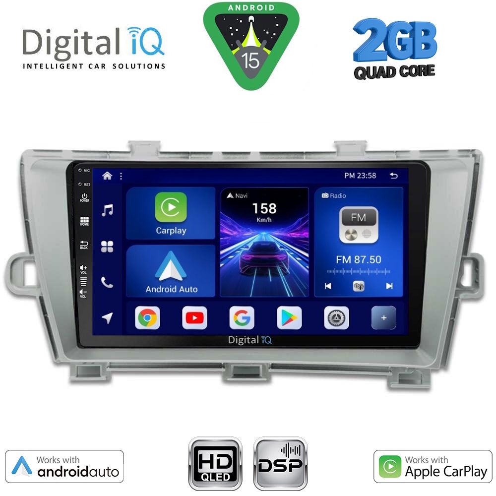 DIGITAL IQ BXC 3726_CPAA (9inc) MULTIMEDIA TABLET for TOYOTA PRIUS mod. 2009-2015