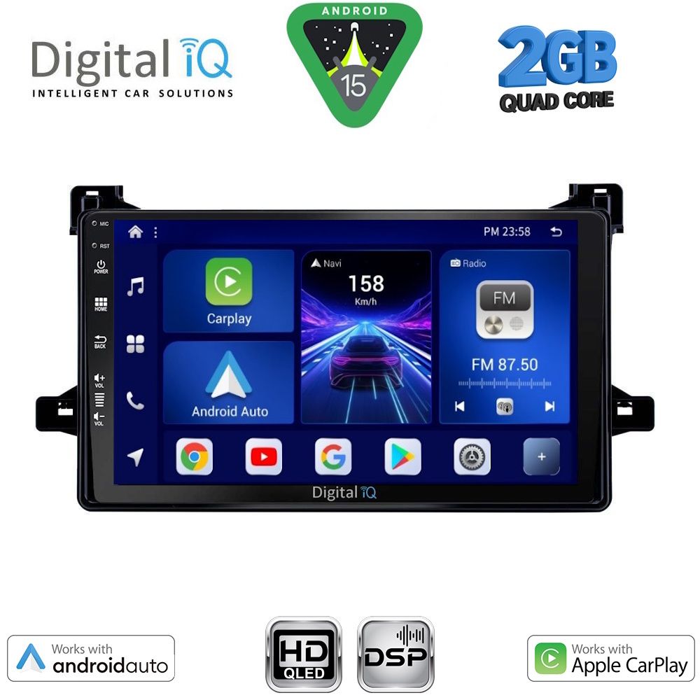 DIGITAL IQ BXC 3727_CPAA (9inc) MULTIMEDIA TABLET for TOYOTA PRIUS mod. 2016-2020
