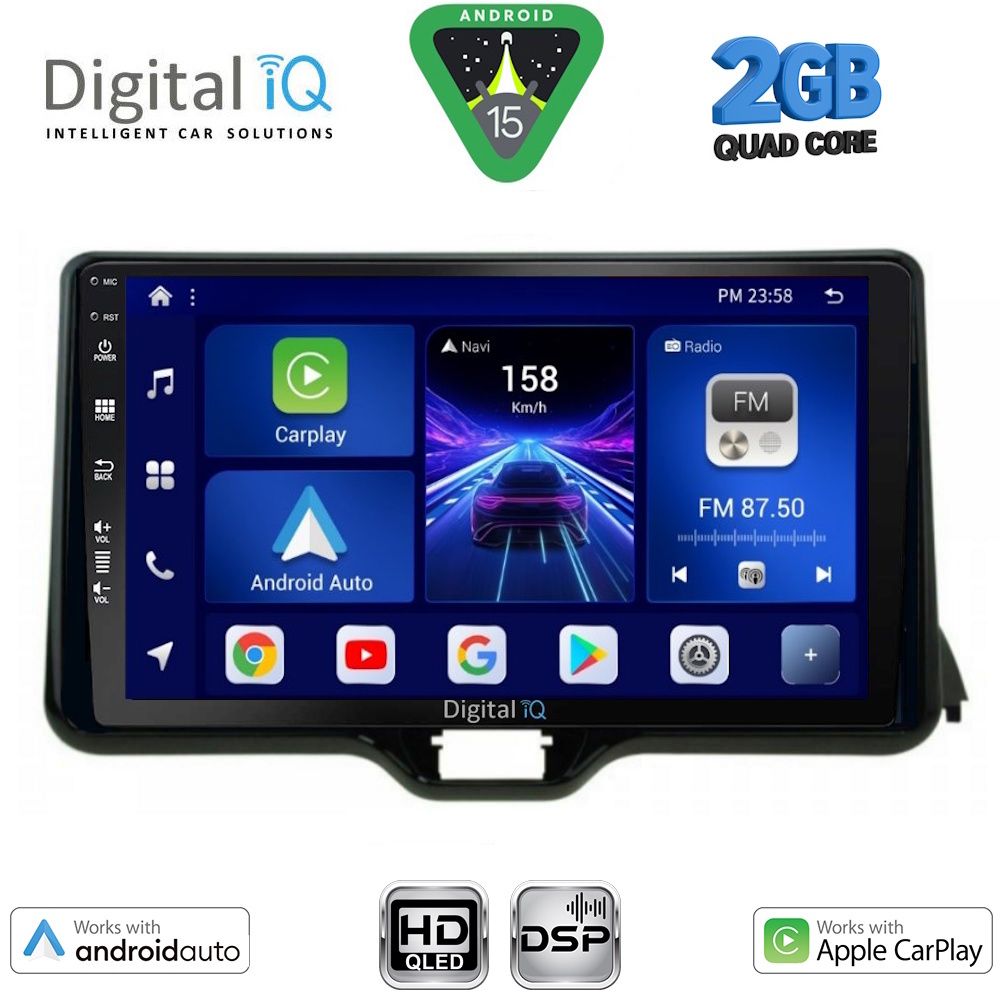 DIGITAL IQ BXC 3738_CPAA (10inc) MULTIMEDIA TABLET for TOYOTA YARIS mod. 2020-2026 - MAZDA 2 mod. 2023-2026