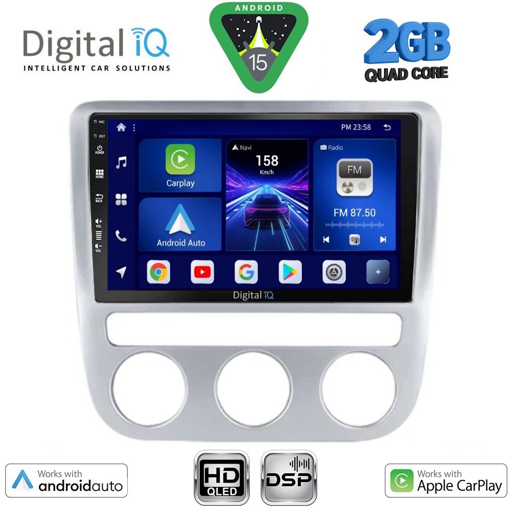 DIGITAL IQ BXC 3752_CPAA CLIMA (9inc) MULTIMEDIA TABLET for VW EOS mod. 2006-2016 - SCIROCCO mod. 2008-2010