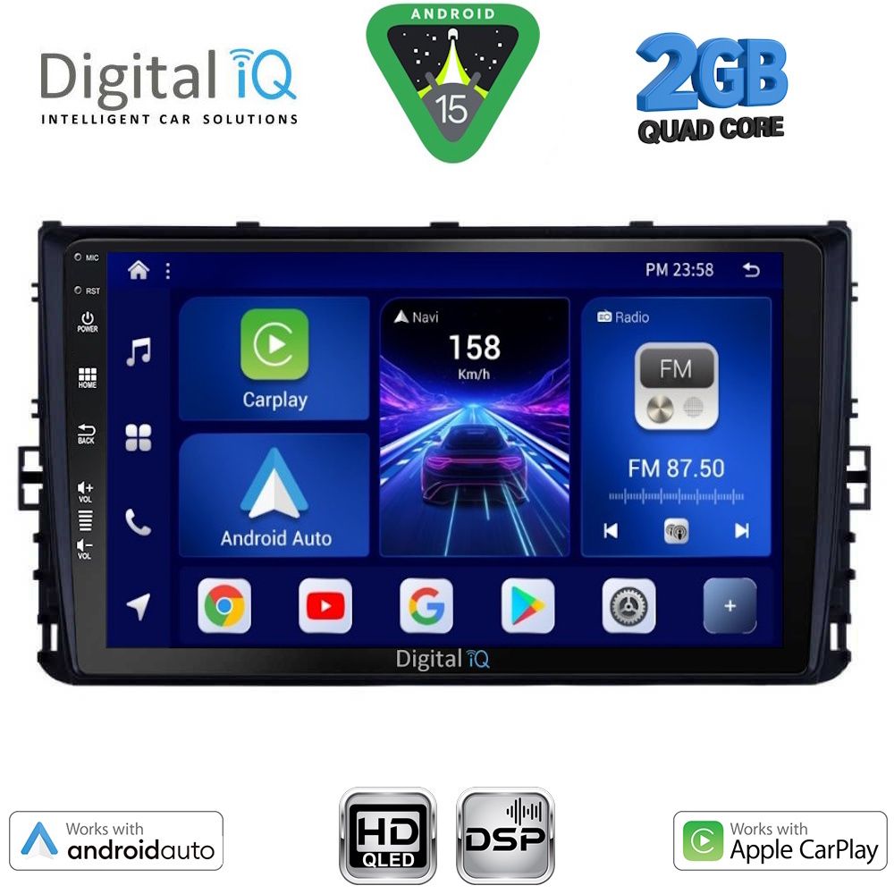 DIGITAL IQ BXC 3758_CPAA (9inc) MULTIMEDIA TABLET for VW POLO – TROC – TCROSS mod. 2017-2026