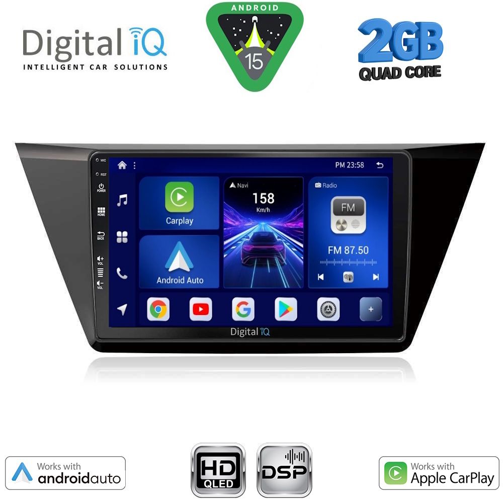 DIGITAL IQ BXC 3769_CPAA (10inc) MULTIMEDIA TABLET for VW TOURAN mod. 2016-2026