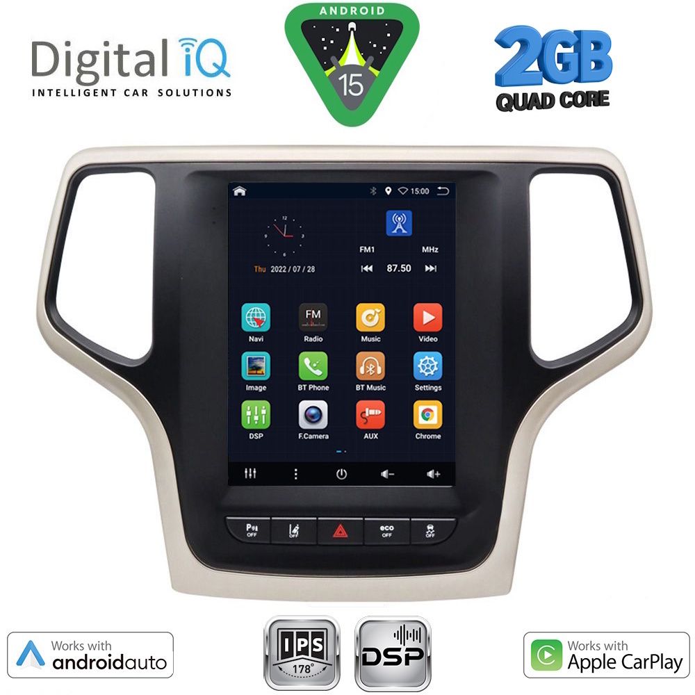 DIGITAL IQ BXC 3983_CPAA TESLA STYLE for JEEP GRAND CHEROKEE mod. 2014-2019