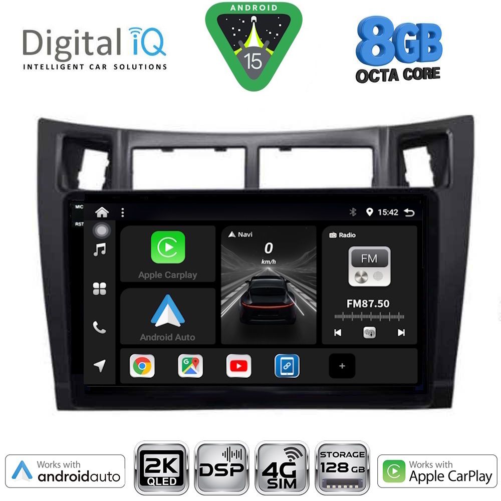 DIGITAL IQ BXF 11736BL_CPAA (9inc) MULTIMEDIA TABLET for TOYOTA YARIS mod. 2006-2011 (BLACK)
