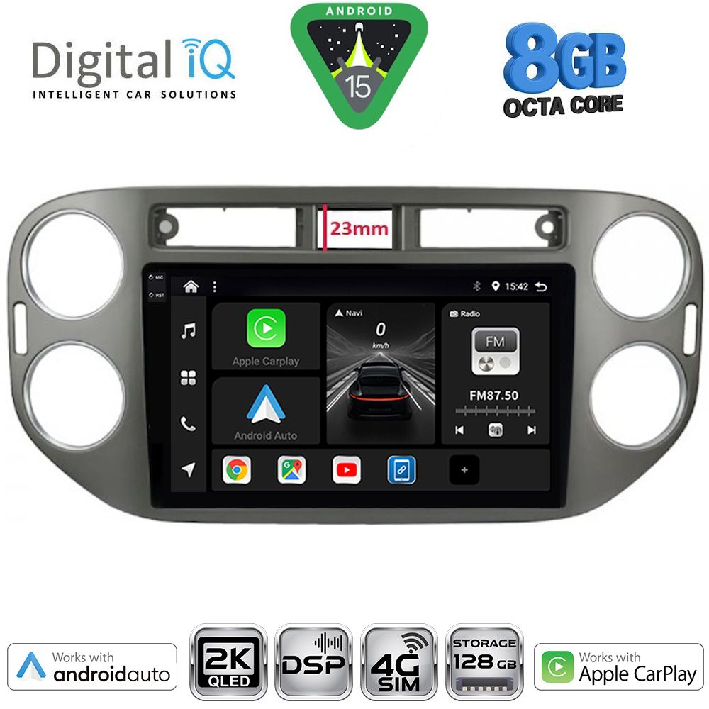 DIGITAL IQ BXF 11760GR_CPAA (9inc) MULTIMEDIA TABLET for VW TIGUAN mod. 2011-2016 (GREY)