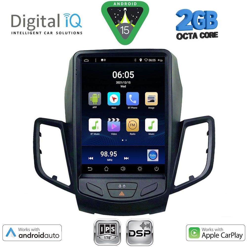 DIGITAL IQ BXF 5854_CPAA TESLA STYLE for FORD FIESTA mod. 2008-2017