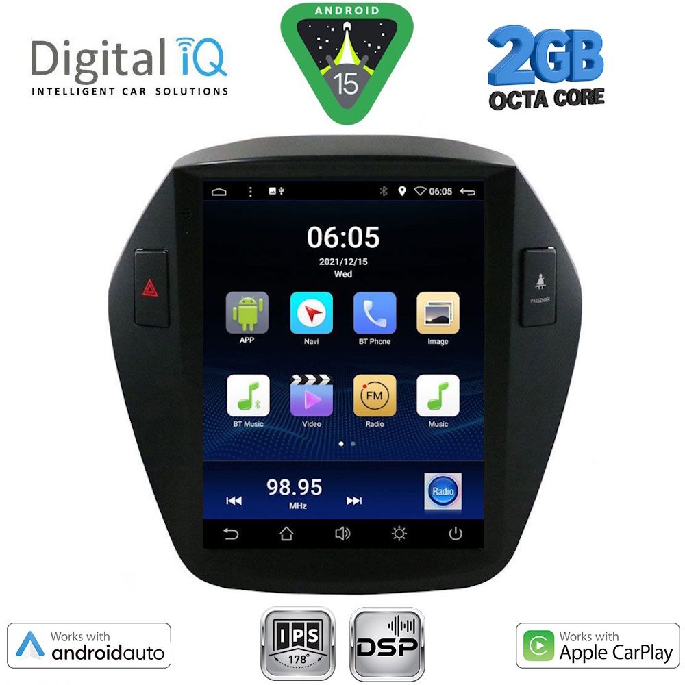 DIGITAL IQ BXF 5896_CPAA TESLA STYLE for HYUNDAI IX35 mod. 2010-2015