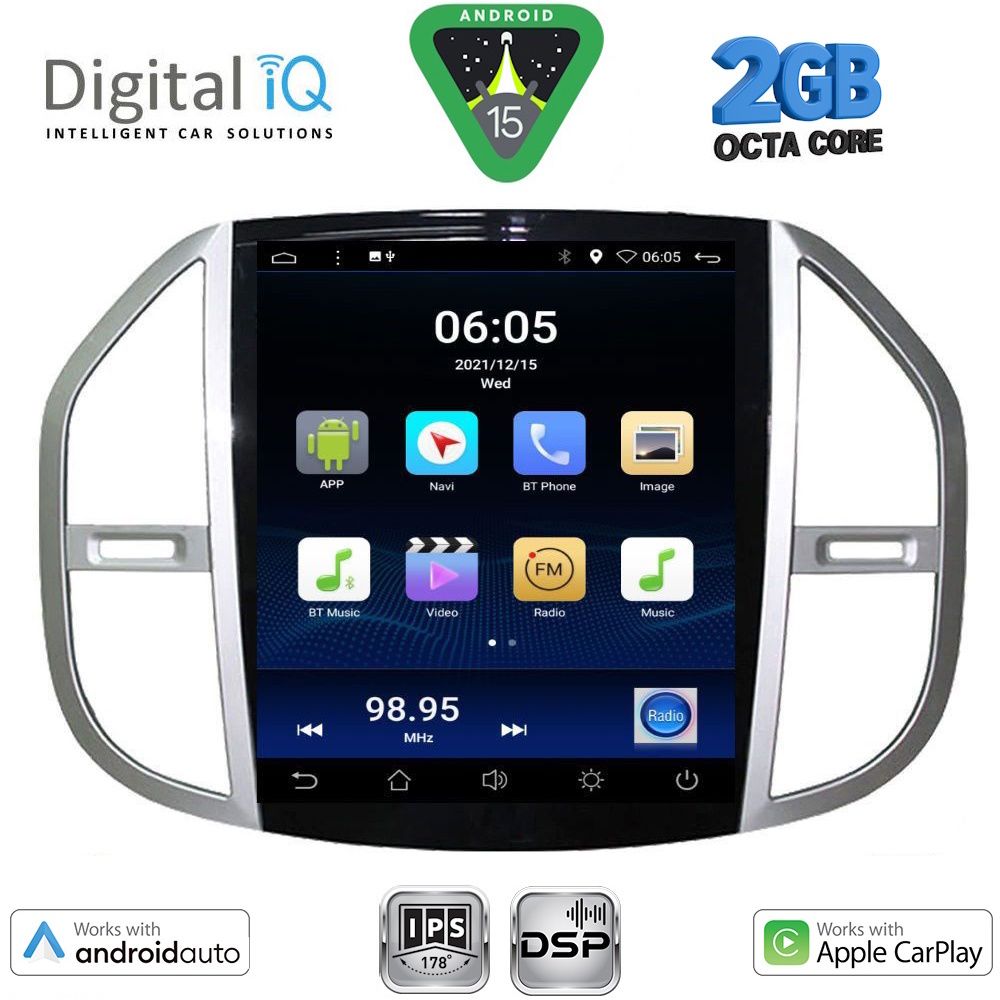 DIGITAL IQ BXF 5960_CPAA TESLA STYLE for MERCEDES VITO mod. 2015-2024