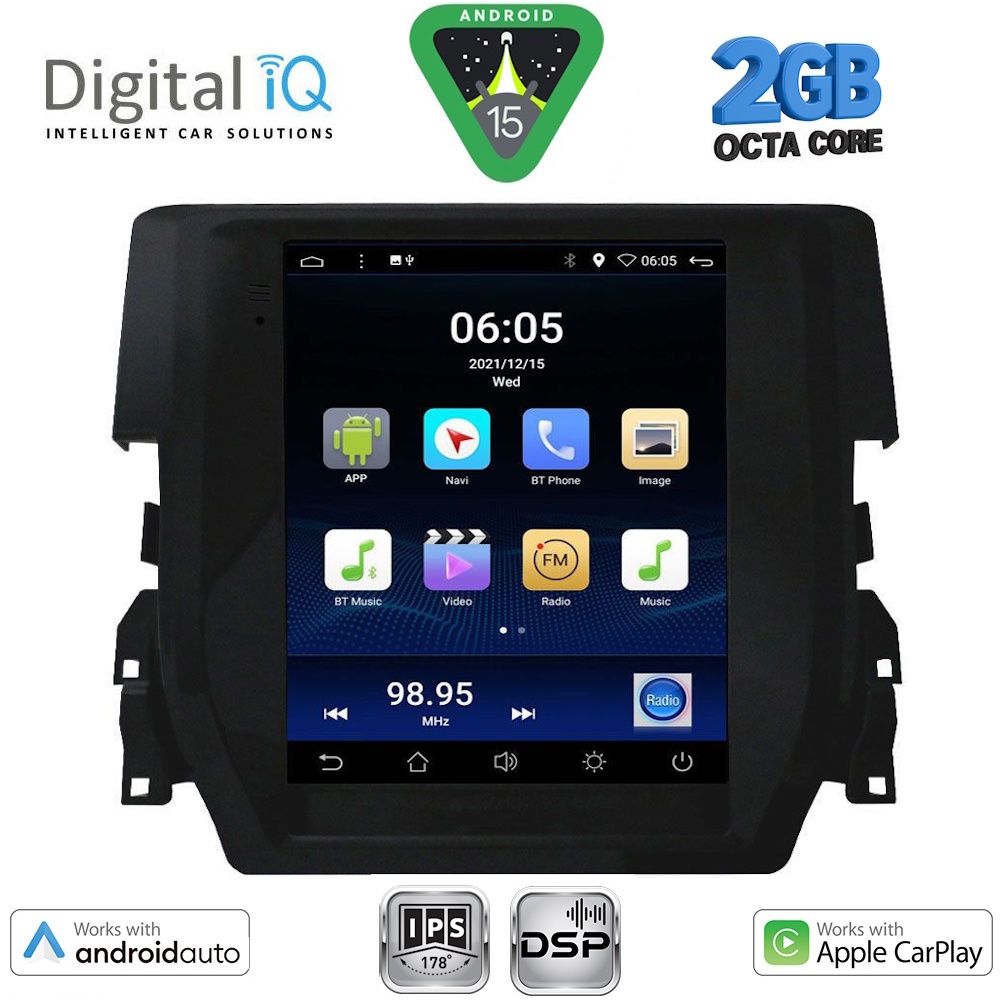 DIGITAL IQ BXF 5975_CPAA TESLA STYLE  for HONDA CIVIC mod. 2016-2021