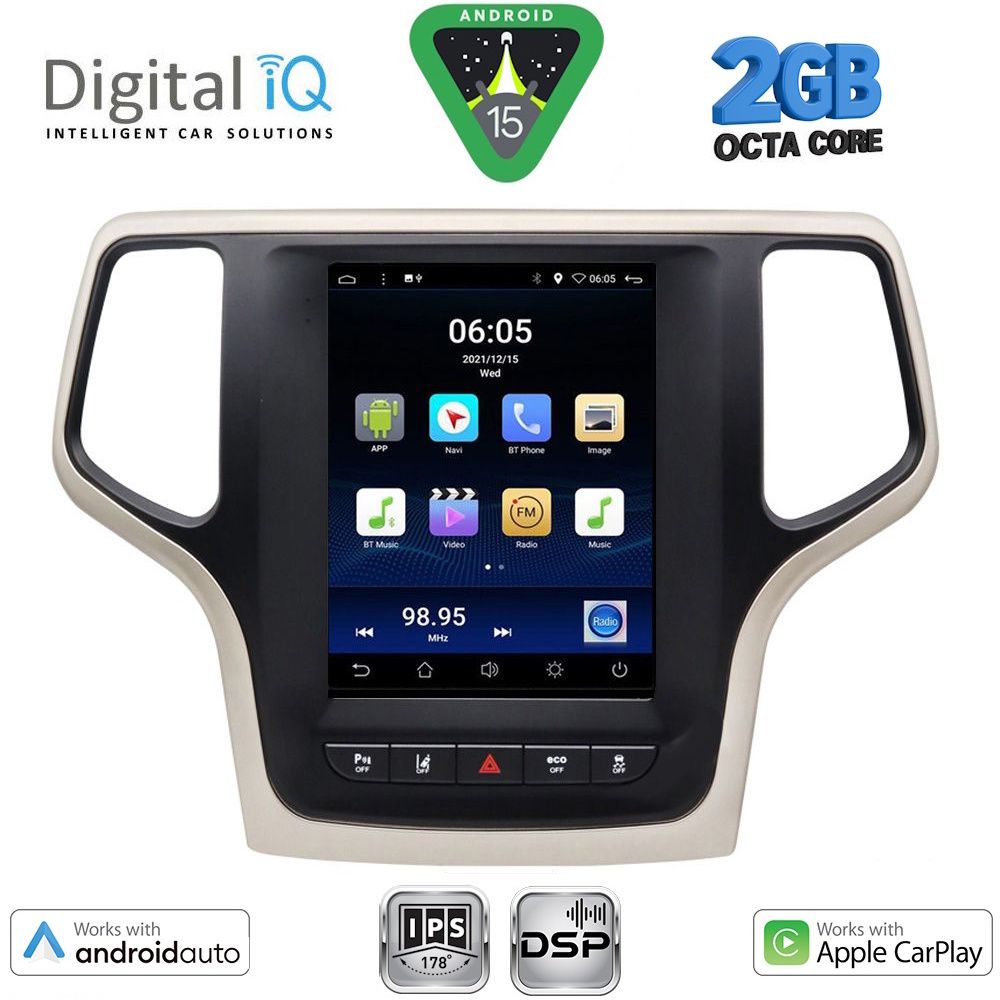 DIGITAL IQ BXF 5983_CPAA TESLA STYLE for JEEP GRAND CHEROKEE mod. 2014-2019