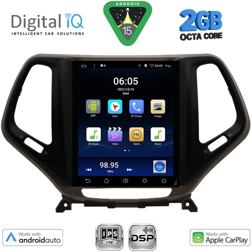 DIGITAL IQ BXF 5984_CPAA TESLA STYLE for JEEP CHEROKEE mod. 2014-2024