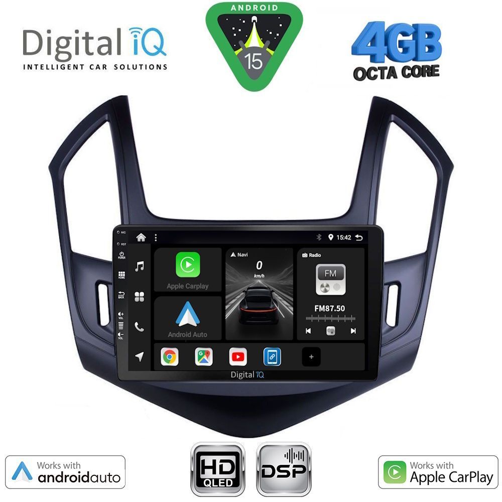 DIGITAL IQ BXF 6077_CPAA (9inc) MULTIMEDIA TABLET for CHEVROLET CRUZE mod. 2013-2015