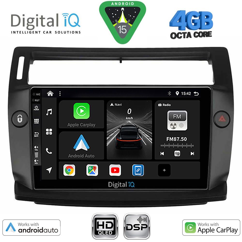 DIGITAL IQ BXF 6084BL_CPAA (9inc) MULTIMEDIA TABLET for CITROEN C4  mod. 2004-2011 (BLACK)