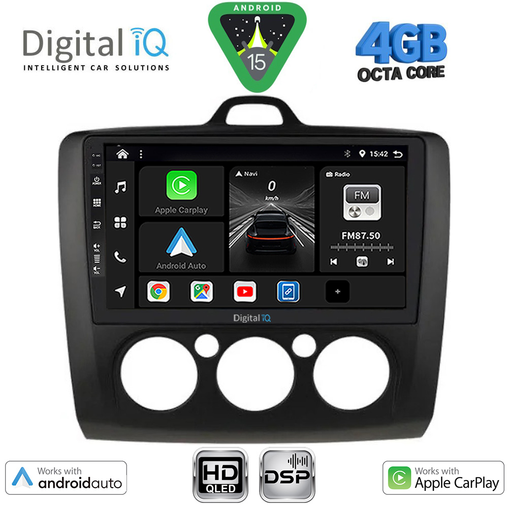 DIGITAL IQ BXF 6156BL_CPAA A/C (9inc) MULTIMEDIA TABLET for FORD FOCUS mod. 2005-2012 (BLACK)