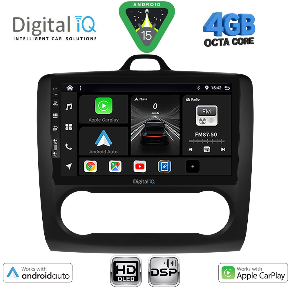 DIGITAL IQ BXF 6156BL_CPAA CLIMA (9inc) MULTIMEDIA TABLET for FORD FOCUS mod. 2005-2012 (BLACK)