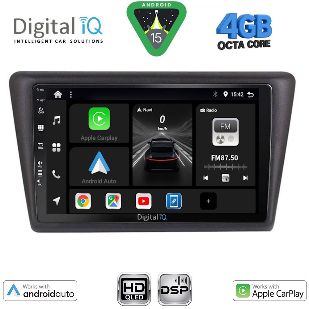 DIGITAL IQ BXF 6600_CPAA (9inc) MULTIMEDIA TABLET for SKODA RAPID SPACEBACK mod. 2014-2019