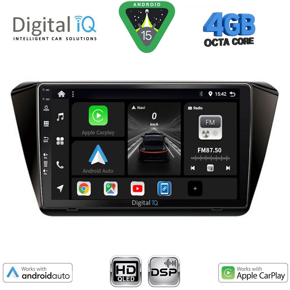 DIGITAL IQ BXF 6605_CPAA (10inc) MULTIMEDIA TABLET for SKODA SUPERB mod. 2015-2023