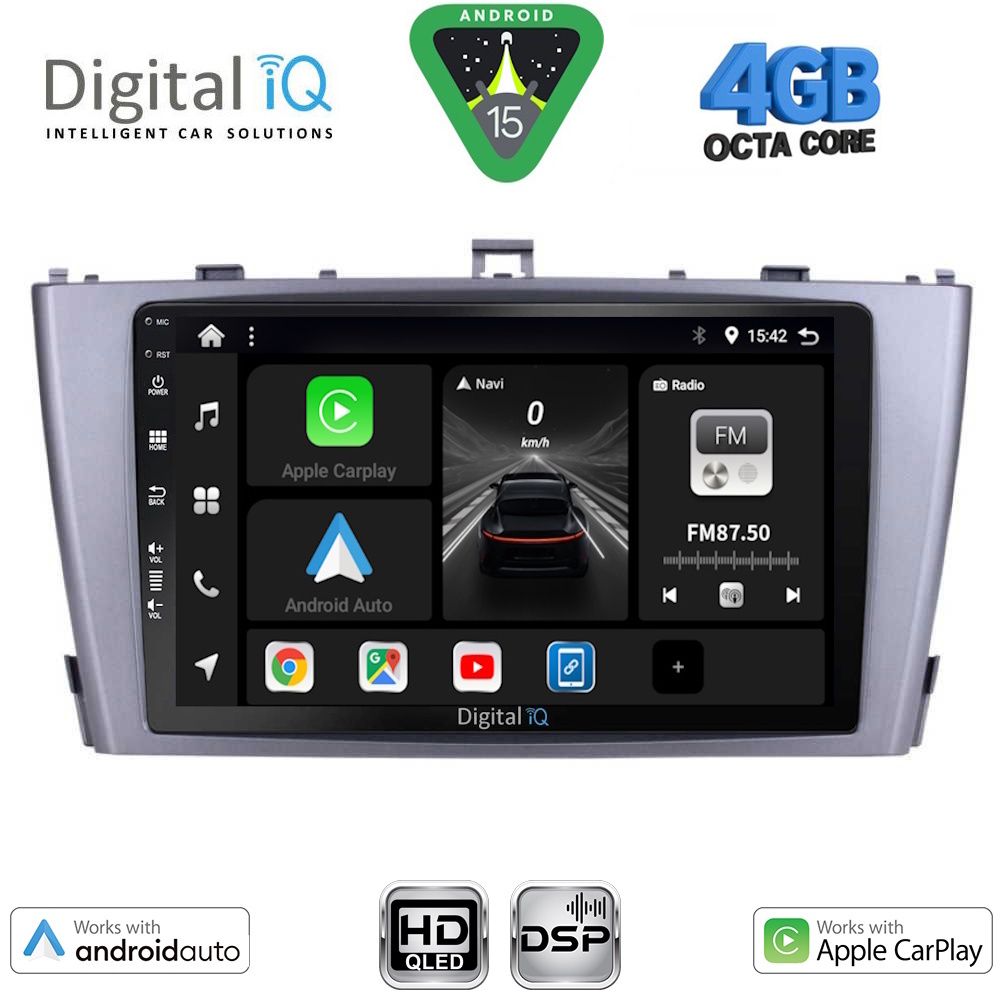 DIGITAL IQ BXF 6705SL_CPAA (9inc) MULTIMEDIA TABLET for TOYOTA AVENSIS (T27) mod. 2009-2015 (SILVER)