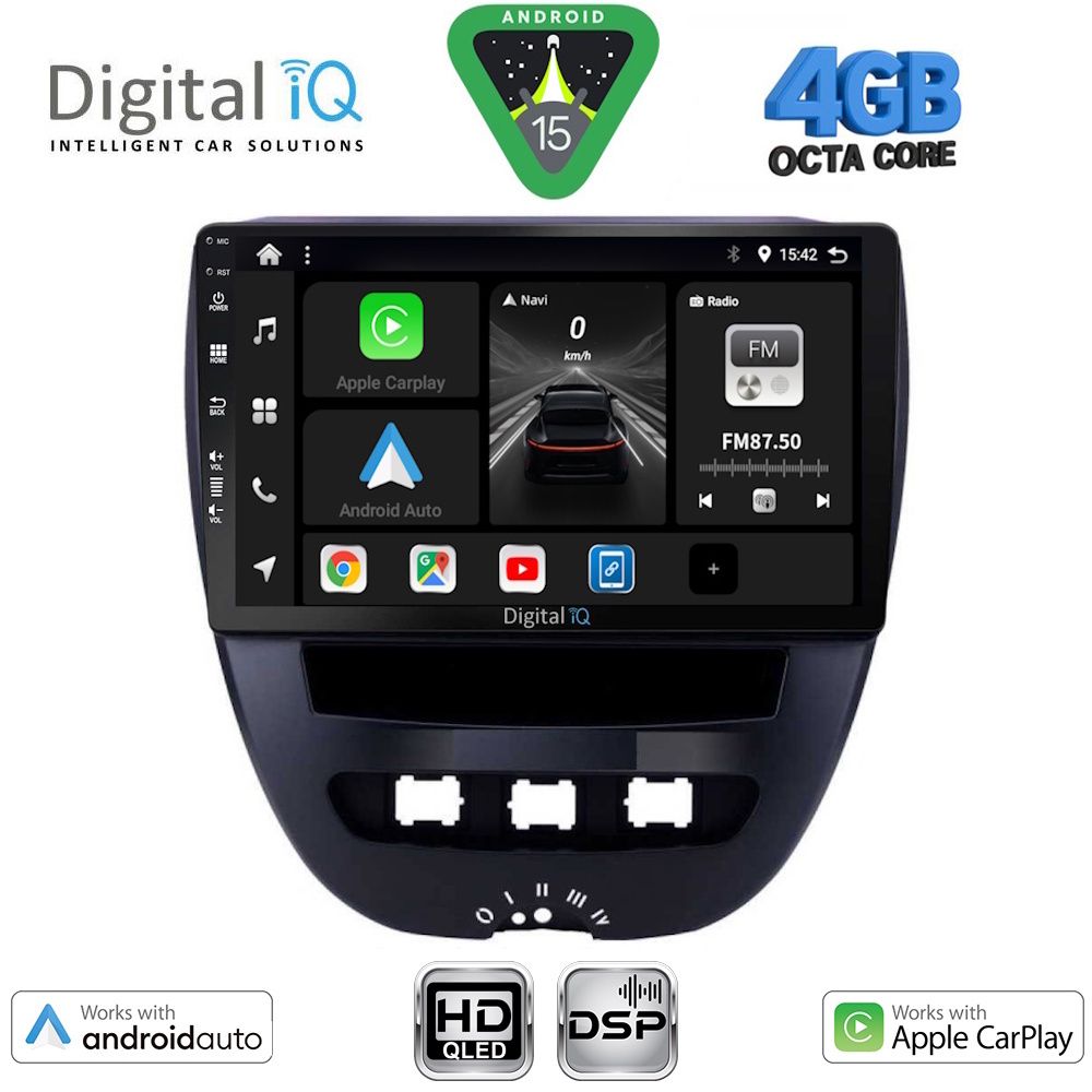 DIGITAL IQ BXF 6707_CPAA (10inc) MULTIMEDIA TABLET for CITROEN C1-PEUGEOT 107-TOYOTA AYGO mod. 2005-2014