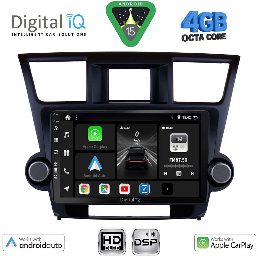 DIGITAL IQ BXF 6719_CPAA (10inc) MULTIMEDIA TABLET for TOYOTA HIGHLANDER mod. 2008-2015