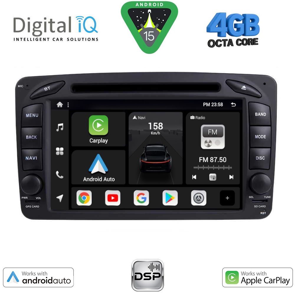 DIGITAL IQ BXF 671_CPAA (7'' DVD) MULTIMEDIA SYSTEM for MERCEDES C (W203) mod. 1999-2004