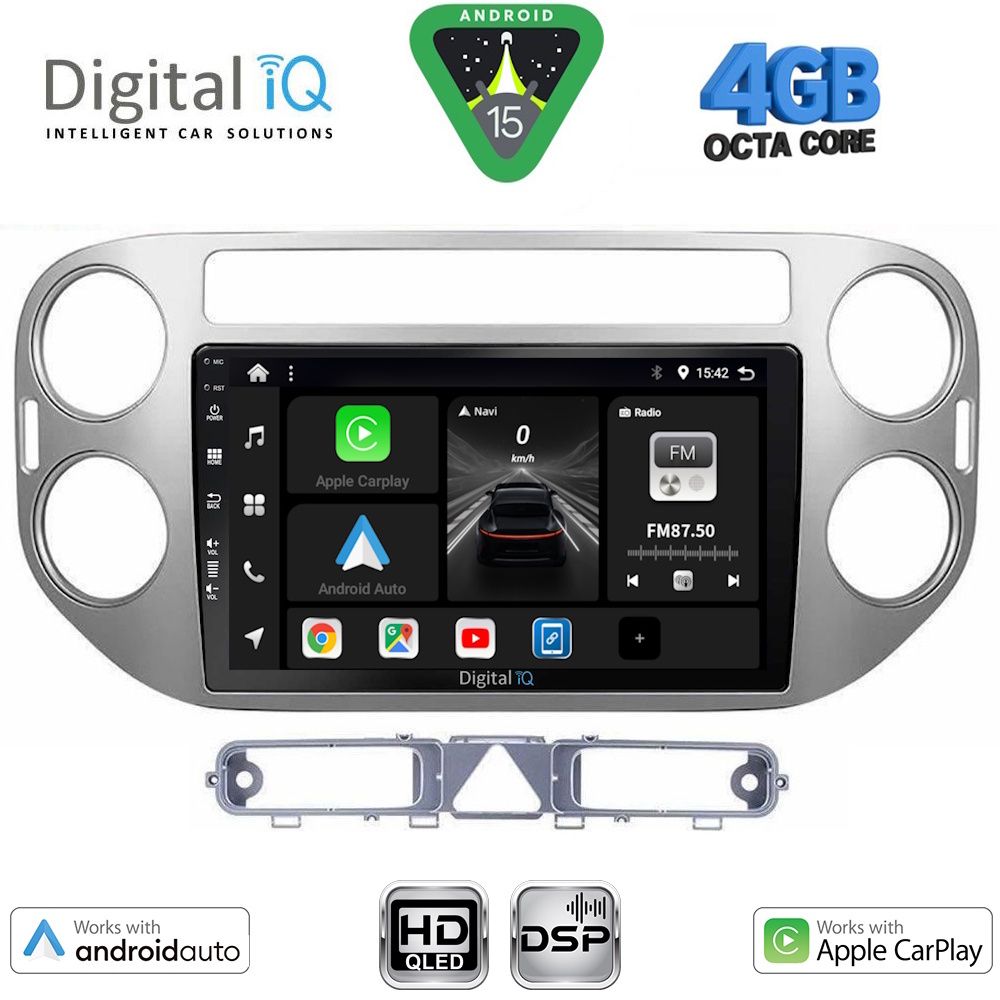 DIGITAL IQ BXF 6759GR_CPAA (9inc) MULTIMEDIA TABLET for VW TIGUAN mod. 2004-2011 (GREY)