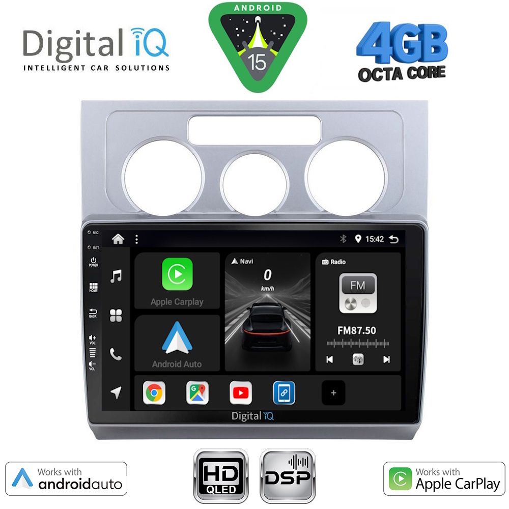 DIGITAL IQ BXF 6767_CPAA A/C (10inc) MULTIMEDIA TABLET for VW TOURAN mod. 2003-2010