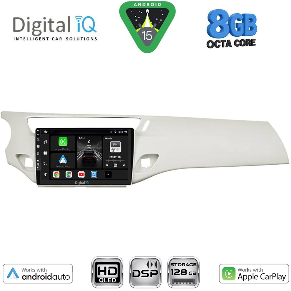 DIGITAL IQ BXF 7092WH_CPAA (9inc) MULTIMEDIA TABLET for CITROEN C3 - DS3 mod. 2009-2016 (WHITE)
