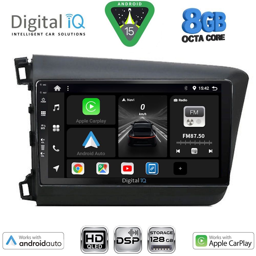 DIGITAL IQ BXF 71904D_CPAA (9inc) MULTIMEDIA TABLET for HONDA CIVIC 4Doors mod. 2012-2016