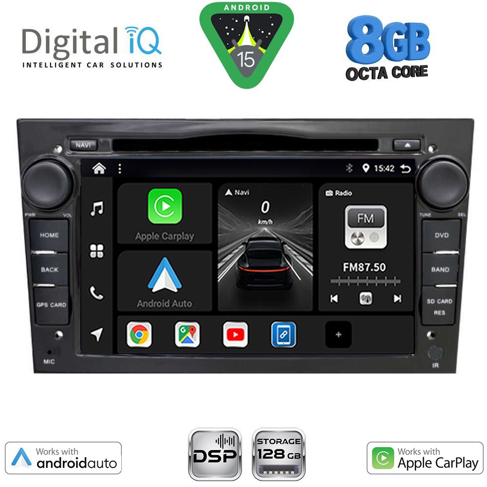 DIGITAL IQ BXF 719BL_CPAA (7" DVD) MULTIMEDIA SYSTEM for OPEL ALL mod. 2004-2012 (GLOSS BLACK)