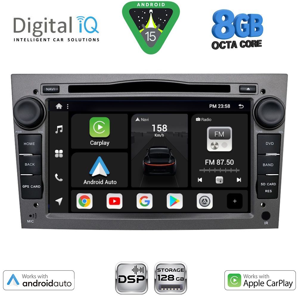 DIGITAL IQ BXF 719GR_CPAA (7" DVD) MULTIMEDIA SYSTEM for OPEL ALL mod. 2004-2012 (GREY)