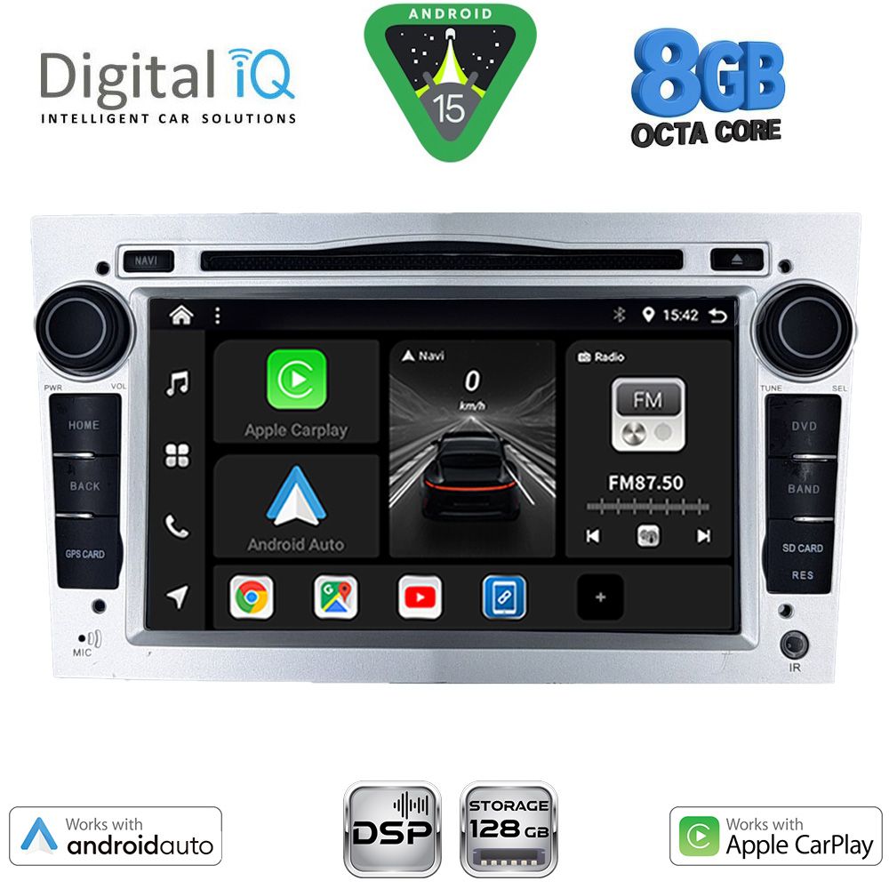 DIGITAL IQ BXF 719SL_CPAA (7" DVD) MULTIMEDIA SYSTEM for OPEL ALL mod. 2004-2012 (SILVER)