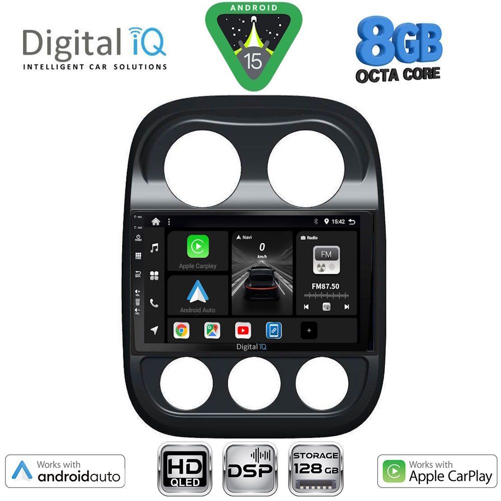 DIGITAL IQ BXF 7277_CPAA (10inc) MULTIMEDIA TABLET for JEEP COMPASS - PATRIOT mod. 2007-2016