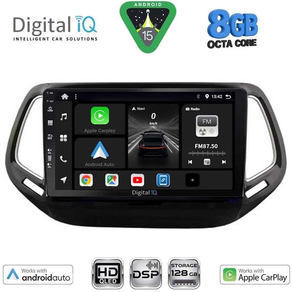 DIGITAL IQ BXF 7278_CPAA (10inc) MULTIMEDIA TABLET for JEEP COMPASS mod. 2016-2021
