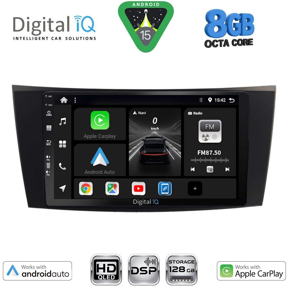 DIGITAL IQ BXF 7407_CPAA (8inc) MULTIMEDIA TABLET for MERCEDES E W211 – CLS mod. 2003-2009