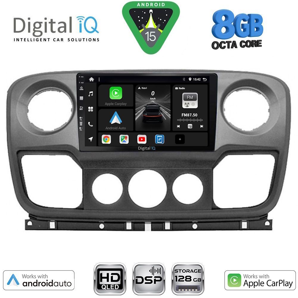 DIGITAL IQ BXF 7463_CPAA (10inc) MULTIMEDIA TABLET for NISSAN NV400 - OPEL MOVANO - RENAULT MASTER mod. 2010-2020
