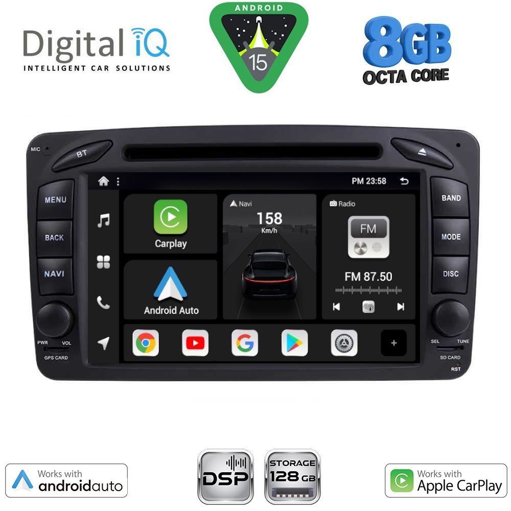 DIGITAL IQ BXF 771_CPAA (7'' DVD) MULTIMEDIA SYSTEM for MERCEDES C (W203) mod. 1999-2004