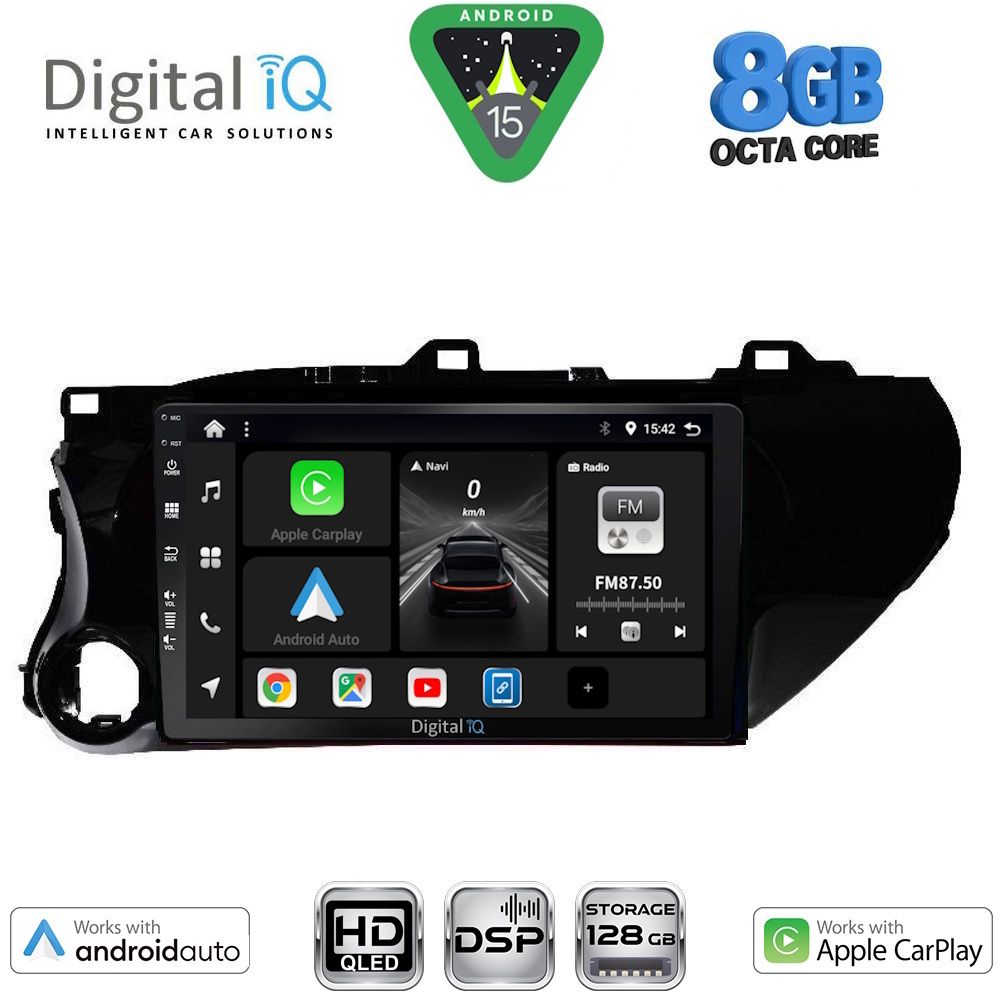 DIGITAL IQ BXF 7721_CPAA (10inc) MULTIMEDIA TABLET for TOYOTA HILUX mod. 2017-2026