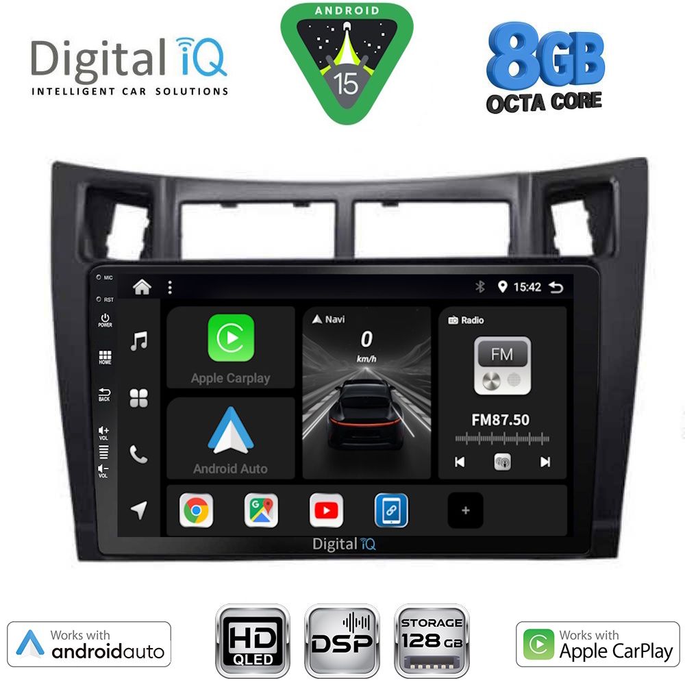 DIGITAL IQ BXF 7736BL_CPAA (9inc) MULTIMEDIA TABLET for TOYOTA YARIS mod. 2006-2011 (BLACK)