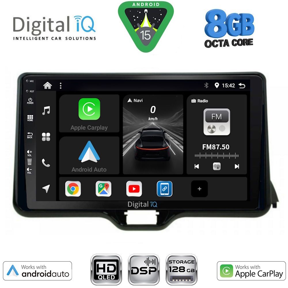 DIGITAL IQ BXF 7738_CPAA (10inc) MULTIMEDIA TABLET for TOYOTA YARIS mod. 2020-2026 - MAZDA 2 mod. 2023-2026