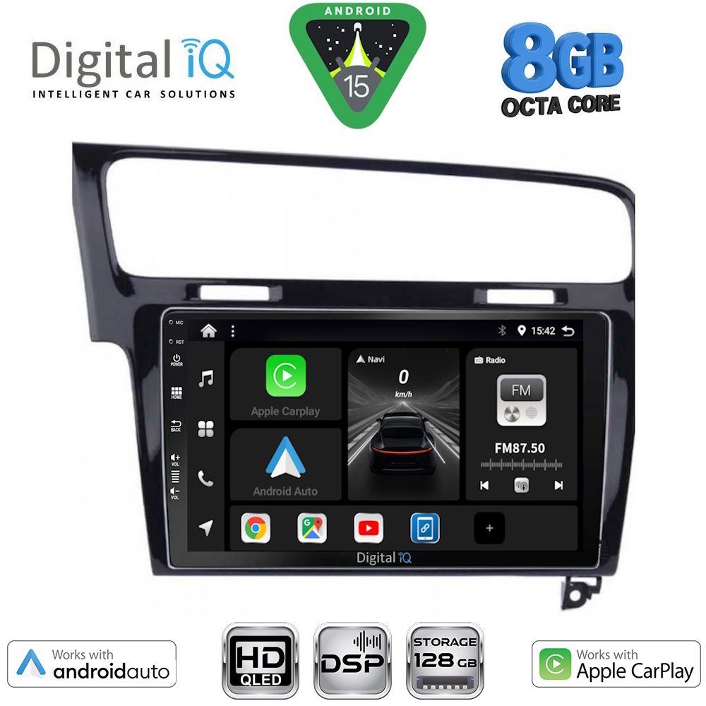 DIGITAL IQ BXF 7747BL_CPAA (10inc) MULTIMEDIA TABLET for VW GOLF 7 mod. 2013-2020
